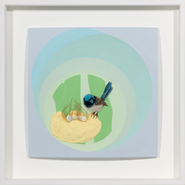 Patricia Piccinini Superb Fairy Wren, 2025; silicone, fibreglass, hair; 57 x 57 cm; enquire