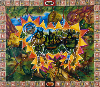 Gary Carsley The days of amber forming in veins of old trees, 1986; oil and enamel paint on canvas; 180 x 210 cm; enquire