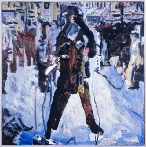 Gunter Christmann Blackhatman, 1989; oil on canvas; 122 x 122 cm; enquire