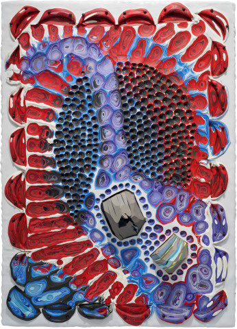 Rohan Wealleans Mother, 2011; paint and pins on board; 70 x 50 x 8 cm; enquire