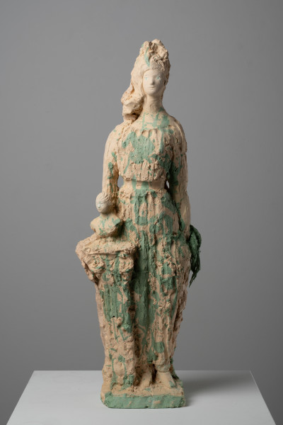 Linda Marrinon Woman from Knossos, 2016; tinted plaster; 71 x 23 x 12 cm; enquire