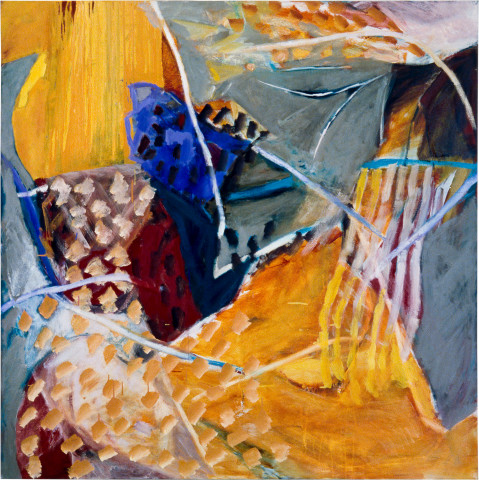 Marion Borgelt The Pulse of the Eye, 1983; oil on linen; 503 x 244 cm; enquire