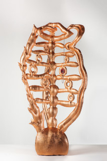 Caroline Rothwell Sylvan body (copper), 2023; hydrostone, canvas, steel, bioresin, copper leaf, plug, composite materials; 86 x 44 x 40 cm; more info; enquire