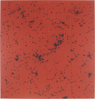 Lindy Lee Now!, 1994; acrylic on Stonehenge paper; 171 x 164 cm; 24 panels; enquire