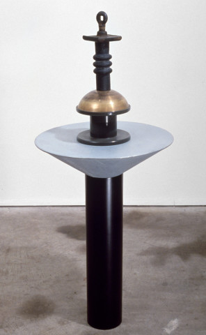 Robert Owen Generator of Silence, 1985; plastic, galvanized iron, brass, steel & rubber; 93 x 39 x 39 cm; enquire