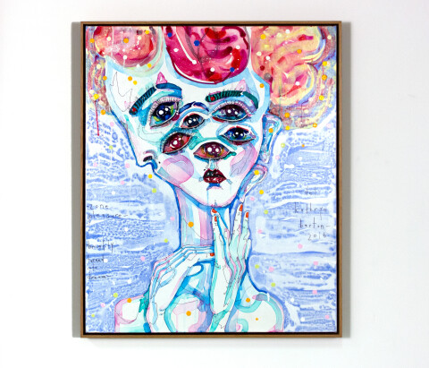 Del Kathryn Barton zone pleasure, 2016; acrylic on french linen; 86 x 65 cm; enquire