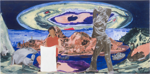 Geoff Lowe I SEE 4 (The Hole In The Ozone Layer), 1989; oil and acrylic on linen; 100 x 200 cm; enquire