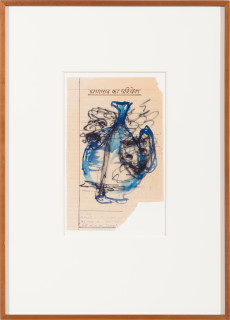 Newell Harry Untitled, 2011; gouache and marker on found notebook paper Jabalpur, India; 71 x 51 cm; (framed); enquire