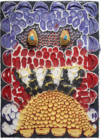 Rohan Wealleans Glee, 2011; paint and pins on board; 70 x 50 x 8 cm; enquire