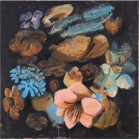 Tony Clark Flowerpiece with Spider Lilies, 2003; acrylic on canvas; 91.5 x 91.5 cm; enquire