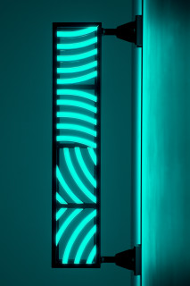 Callum Morton City Lights #8, 2026; steel, powder coating, lights; 106 x 34 x 12 cm; enquire