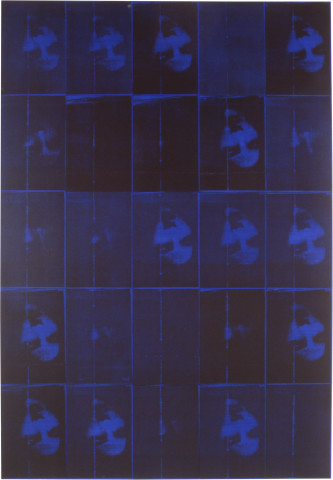 Lindy Lee Zip, 1994; photocopy and acrylic on Stonehenge paper; 205 x 143 cm; 25 panels; enquire