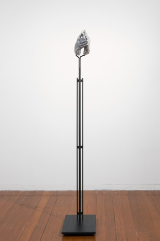 Julie Rrap Instrument: Clapping, 2015; cast aluminium and steel; 156 x 35 x 25 cm; Edition of 5 + AP 1; enquire