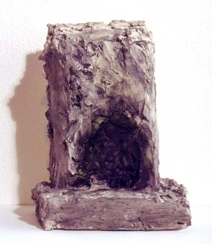 Linda Marrinon Storey Hall, Melbourne, 1999; from the series Sculpture For The Home; Terracotta tinted to resemble bronze; 20 x 15 x 10 cm; enquire