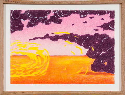 Callum Morton Smoke #4, 2024; pencil and gouache on paper; 30 x 42 cm; more info; enquire
