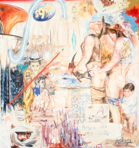 Juan Davila Crocodile Dundee, 1988; oil on canvas; 200 x 200 cm; enquire