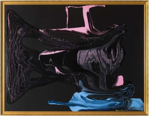 Dale Frank Emphysema feathered his appetites, 2013; varnish on canvas; 214 x 274 cm; enquire