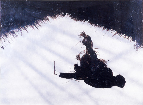 Ken Unsworth The Betrayal, 1984; oil and bitumen based paint on paper; 76 x 102 cm; enquire
