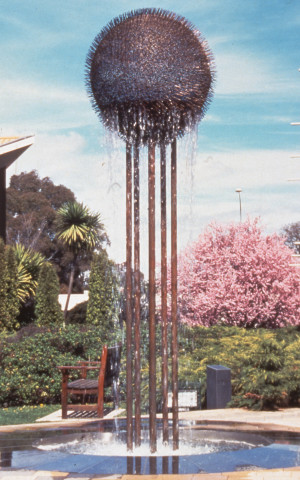 Bronwyn Oliver Seed, 1997; Copper; 120 cm diameter x 330 cm; enquire