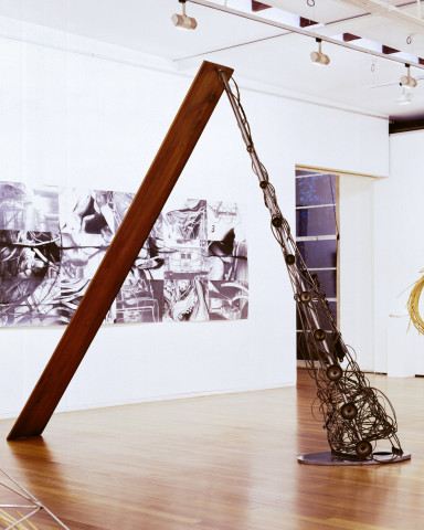 Richard Goodwin Spinal Trap, 1992; timber, steel; 300 x 350 x 100 cm; enquire