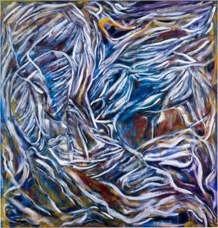 Marion Borgelt Fire in the Eye, 1984; oil on canvas; 125 x 130 cm; enquire