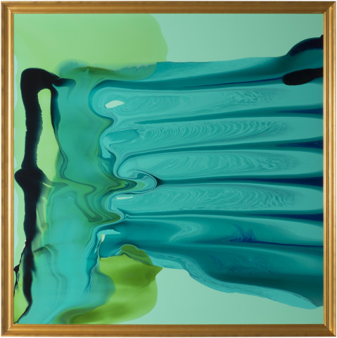 Dale Frank There is something nasty going on behind this, 2013; varnish on canvas; 214 x 214 cm; enquire