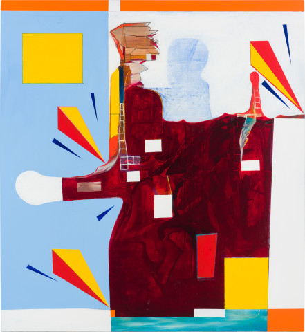 Gareth Sansom Sentinel, 2024; oil and enamel on linen; 183 x 168 cm; more info; enquire