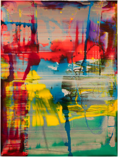 Dale Frank Colon Warts, 2019; tinted varnish, epoxyglass on Perspex; 200 x 150 cm; enquire