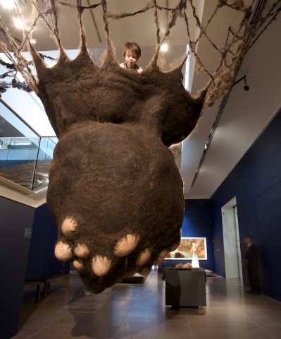 Patricia Piccinini Aloft, 2010; Silicone, fibreglass, human hair, felted human hair, animatronic mechanisms, mixed media; enquire