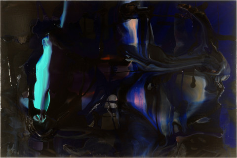 Dale Frank 2. The Unattended Funeral on another dead end road to nowhere, 2007; varnish on canvas; 200 x 300 cm; enquire