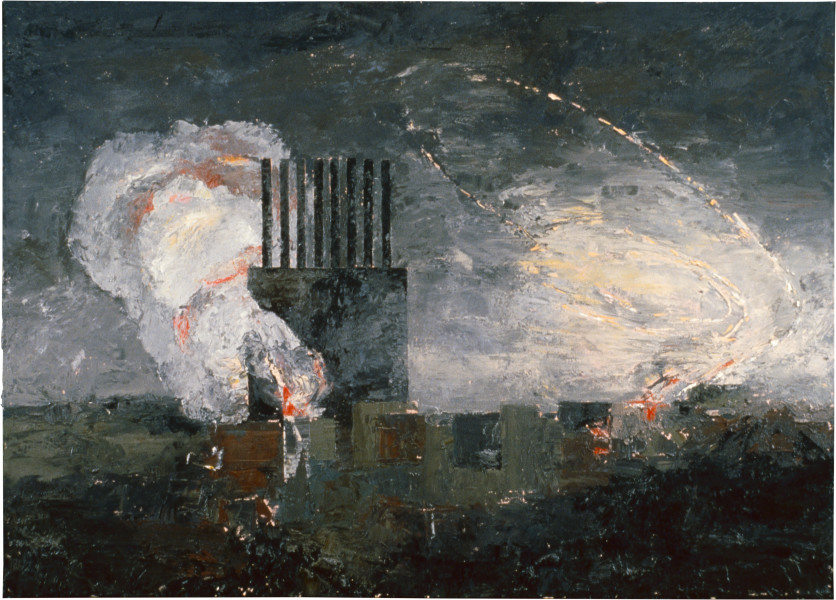 Mandy Martin, Direct Hit 2, 1991; oil on canvas; 180 x 244 cm