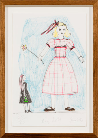 Jenny Watson Big doll, 2003; lithograph on paper; 25.5 x 17 cm; Edition of 60; more info; enquire