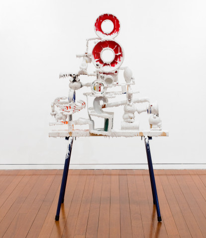 Teppei Kaneuji White Discharge (Built-up Objects #16), 2011; found objects, resin, glue; 85 x 56 x 48 cm; enquire