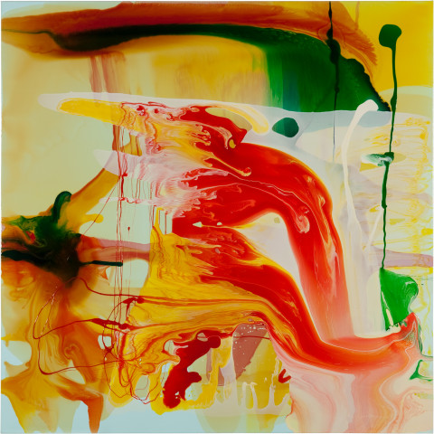 Dale Frank Cedrus Libani Beauty Butt, 2011; varnish on canvas; 180 x 180 cm; enquire