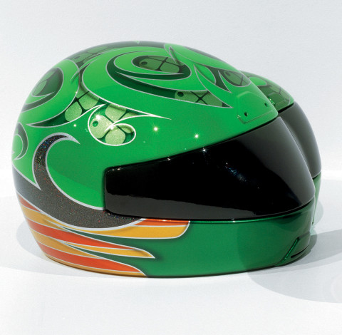 Patricia Piccinini Team WAF (Offspring), 2003; fibreglass and automotive paint; approx. 35 x 35 x 35 cm; enquire