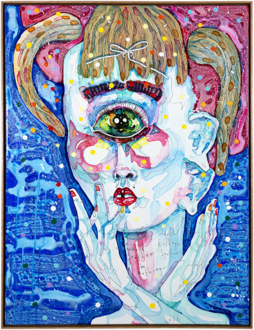 Del Kathryn Barton i would rather be nothing, 2016; acrylic on French linen; 83 x 63 cm; (framed); Enquire
