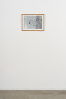 installation view; Callum Morton Spill #4, 2024; pencil and gouache on paper; 30 x 42 cm; enquire