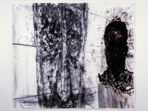 Mike Parr Werner Von Braun (Alchemy and Death), 1987; acrylic, girault pastel & charcoal on canvas; enquire