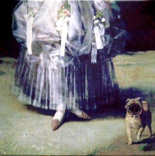 Anne Zahalka Untitled (dog), 2001; colour print on canvas; 36 x 36 cm; Edition of 10; enquire