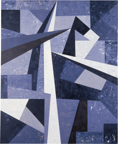 Robert Jacks Metropolis 4, 1984; oil on linen; 183 x 153 cm; enquire