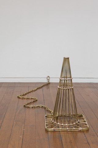 Marley Dawson If you park in my spot I'll break your fucking windows., 2018; brass, silver solder; dimensions variable; Enquire