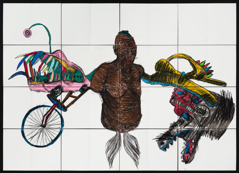 KINGA, 2021, charcoal and pastel on archival paper, 120 x 168 cm