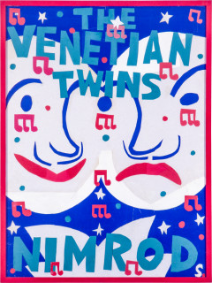 Martin Sharp Venetian Twins (Nimrod), 1981; original poster; 105 x 79 cm; enquire