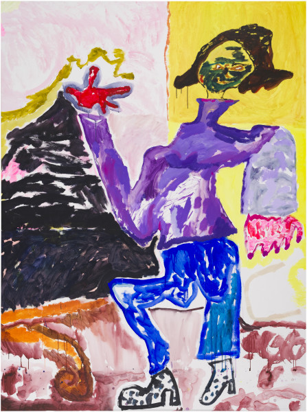 Tom Polo Three Steps to Reveal, 2018; acrylic on canvas; 268 x 200 cm; enquire