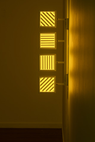 Callum Morton City Lights #3, 2026; steel, powder coating, lights; 96 x 32.5 x 12 cm; more info; enquire