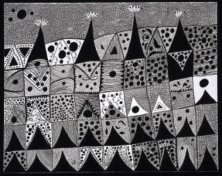 Yayoi Kusama Days of Youth [YOZMTO], 2007; silkscreen on canvas; 130.3 x 162 cm; Edition of 5; enquire