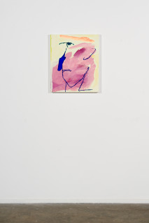installation view; Tom Polo breath taker, 2026; acrylic and Flashe on polycotton; 60 x 50 cm; enquire