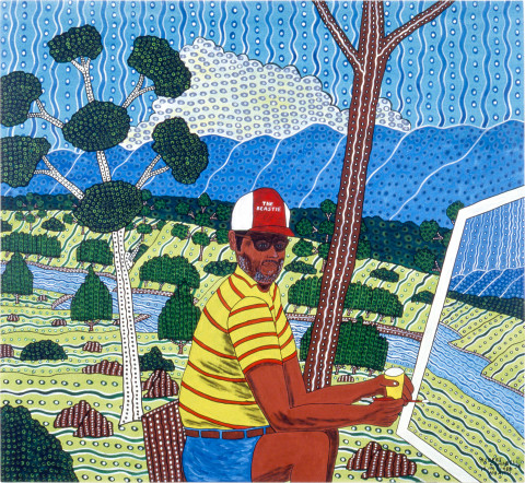 Robert Campbell Jnr Self Portrait, 1988; acrylic on canvas; 112 x 121 cm; enquire