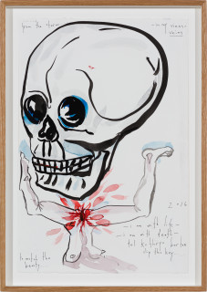 Del Kathryn Barton from the storm ..... in my veins - to match the beauty ..... i am with life - i am with death, 2016; ink and watercolour on paper; 65 x 46 cm; more info; enquire