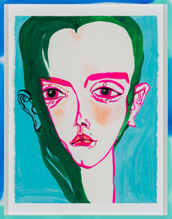 Del Kathryn Barton i just noticed yr rainbow, 2019; gouache on paper, hand finished frame; 87 x 67.5 cm; Enquire